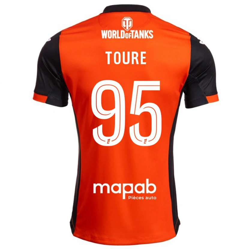 Danxen Herren Isaak Touré #95 Schwarz Orange Heimtrikot Trikot 2025/26 T-Shirt