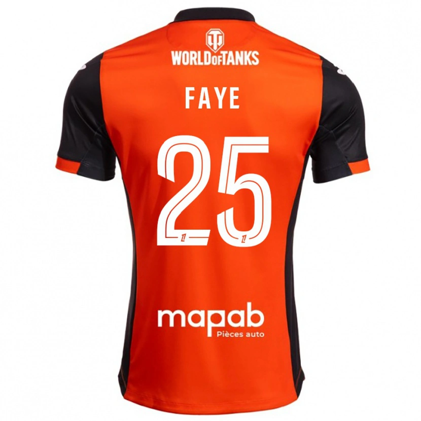 Danxen Herren Abdoulaye Faye #25 Schwarz Orange Heimtrikot Trikot 2025/26 T-Shirt
