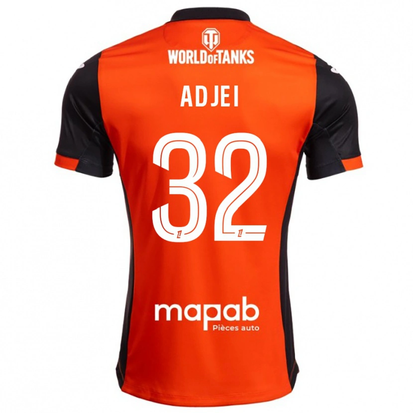 Danxen Herren Nathaniel Adjei #32 Schwarz Orange Heimtrikot Trikot 2025/26 T-Shirt