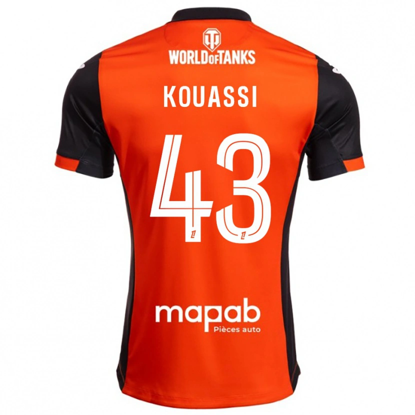 Danxen Herren Arsène Kouassi #43 Schwarz Orange Heimtrikot Trikot 2025/26 T-Shirt