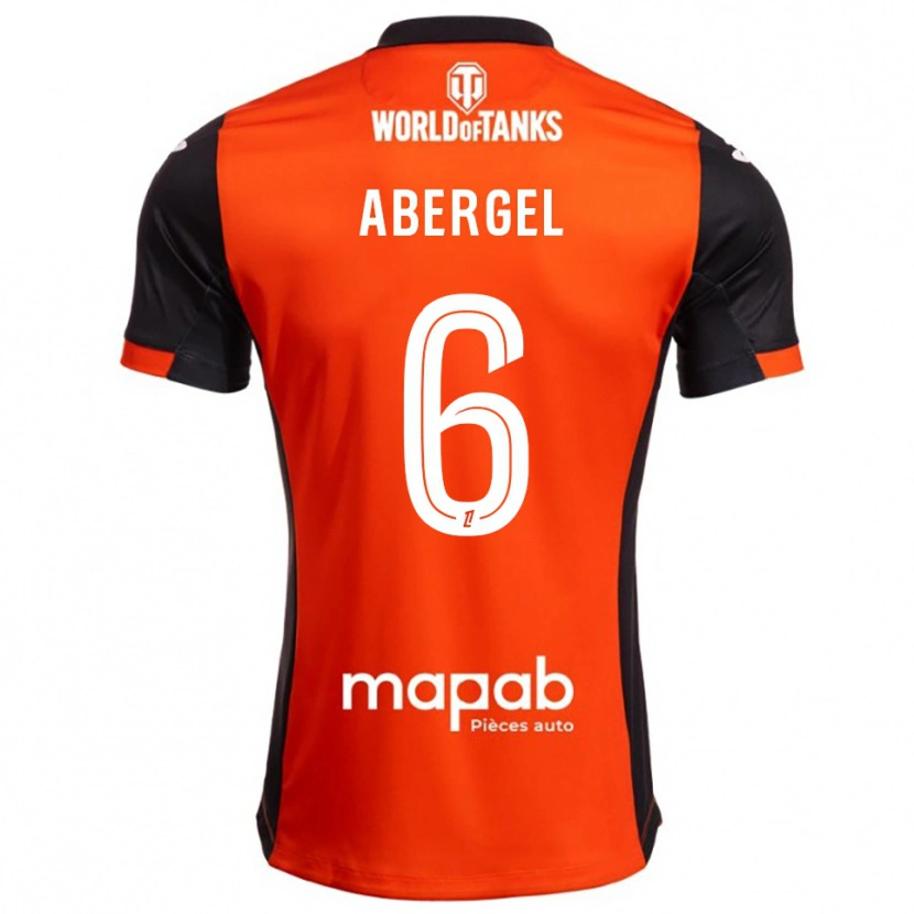 Danxen Herren Laurent Abergel #6 Schwarz Orange Heimtrikot Trikot 2025/26 T-Shirt