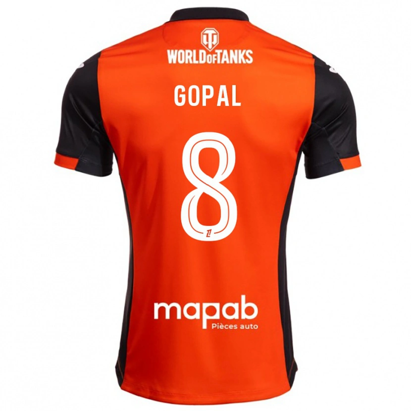 Danxen Herren Julie Gopal #8 Schwarz Orange Heimtrikot Trikot 2025/26 T-Shirt