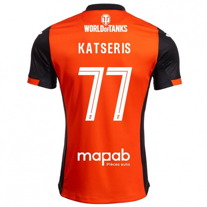 Danxen Herren Panos Katseris #77 Schwarz Orange Heimtrikot Trikot 2025/26 T-Shirt