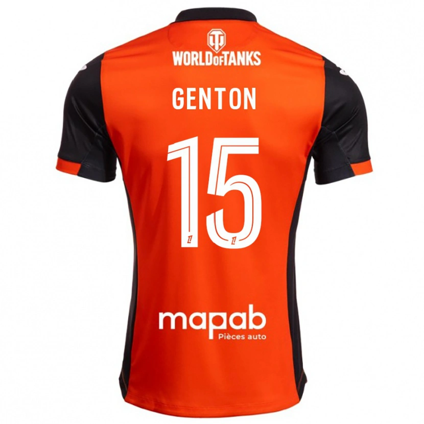 Danxen Herren Enzo Genton #15 Schwarz Orange Heimtrikot Trikot 2025/26 T-Shirt