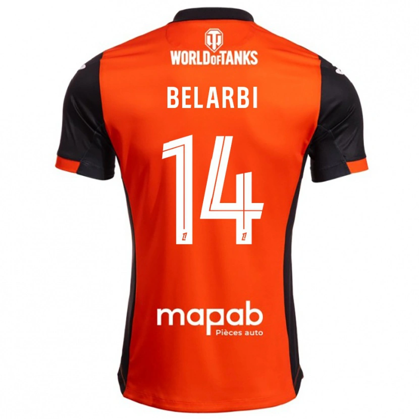 Danxen Herren Sohaib Belarbi #14 Schwarz Orange Heimtrikot Trikot 2025/26 T-Shirt