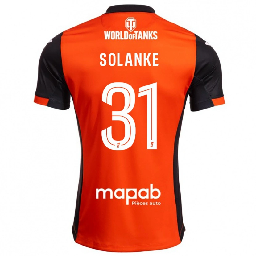 Danxen Herren Ade Solanke #31 Schwarz Orange Heimtrikot Trikot 2025/26 T-Shirt