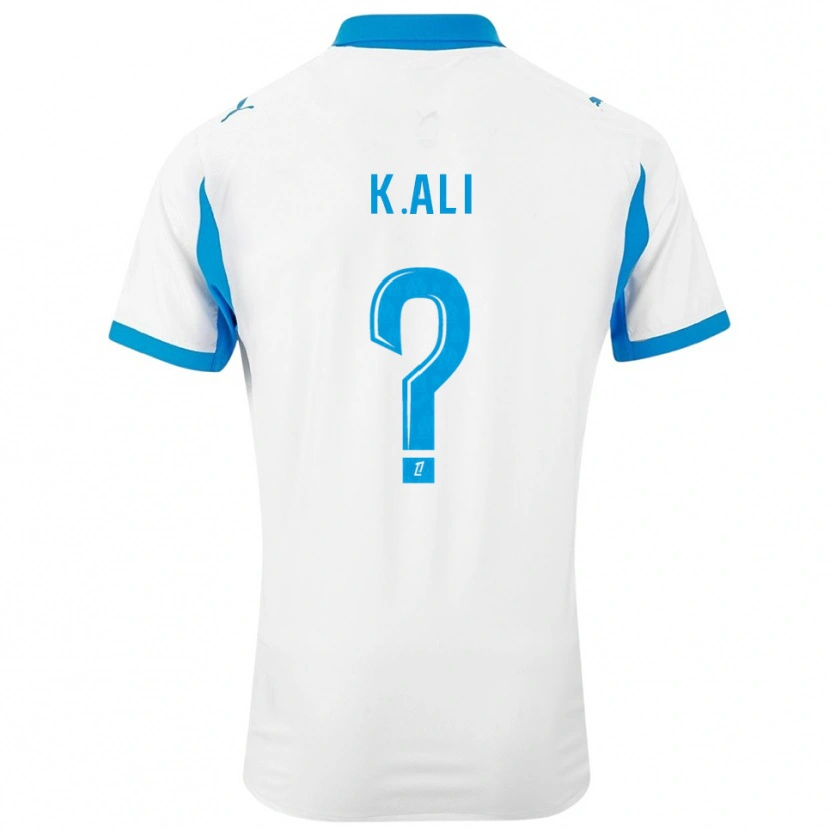 Danxen Herren Kaïs Ali #0 Weiß Himmelblau Heimtrikot Trikot 2025/26 T-Shirt