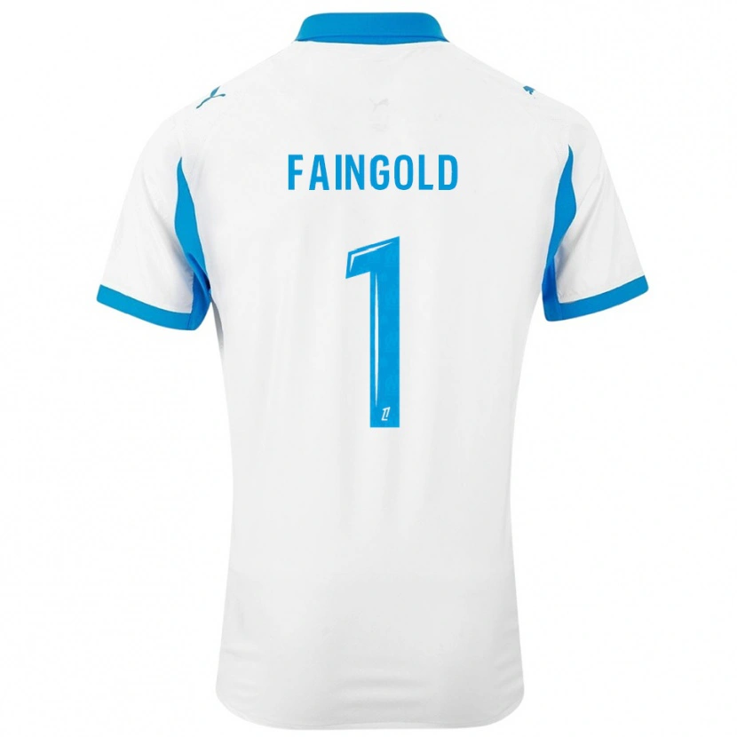 Danxen Herren Abbie Faingold #1 Weiß Himmelblau Heimtrikot Trikot 2025/26 T-Shirt