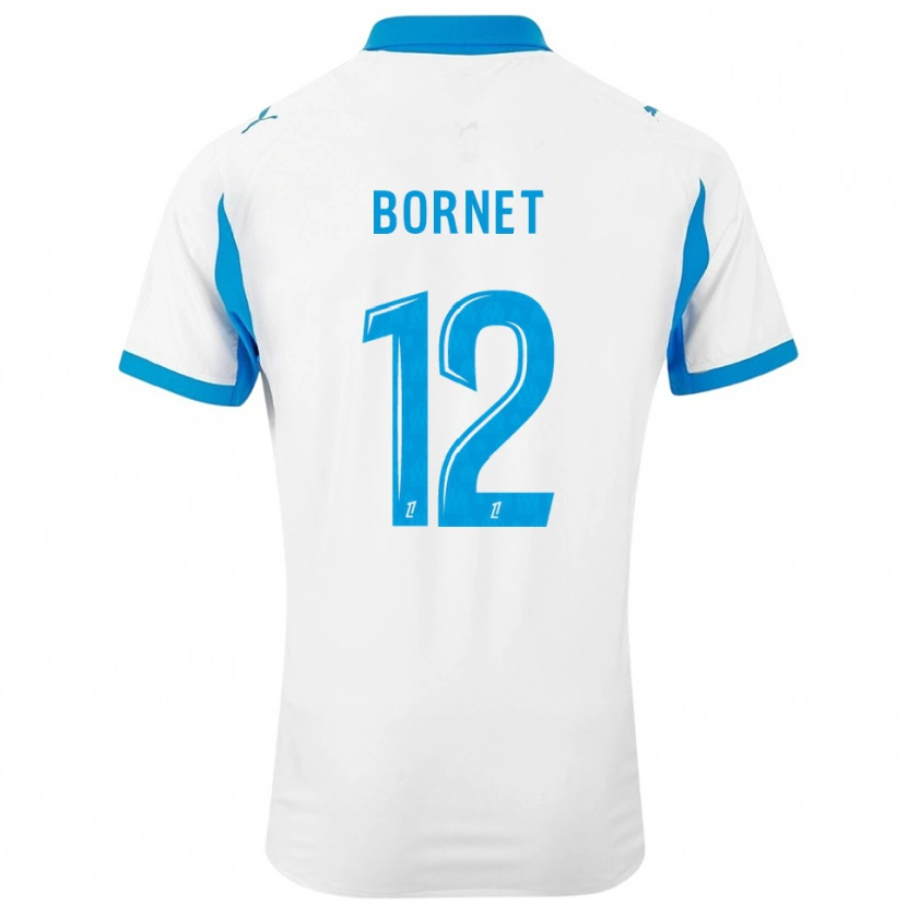 Danxen Herren Camille Bornet #12 Weiß Himmelblau Heimtrikot Trikot 2025/26 T-Shirt