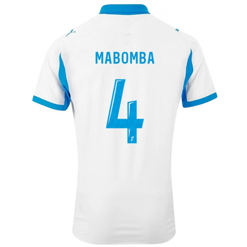 Danxen Herren Daniel Mabomba #4 Weiß Himmelblau Heimtrikot Trikot 2025/26 T-Shirt