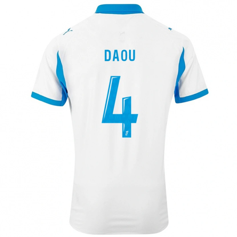 Danxen Herren Raimane Daou #4 Weiß Himmelblau Heimtrikot Trikot 2025/26 T-Shirt