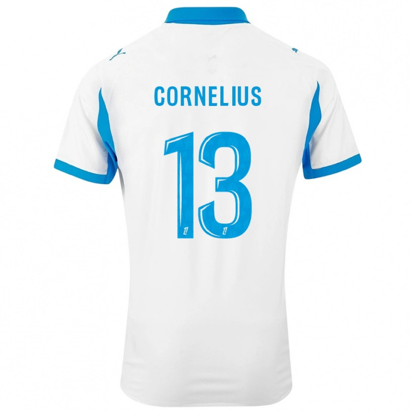 Danxen Herren Derek Cornelius #13 Weiß Himmelblau Heimtrikot Trikot 2025/26 T-Shirt
