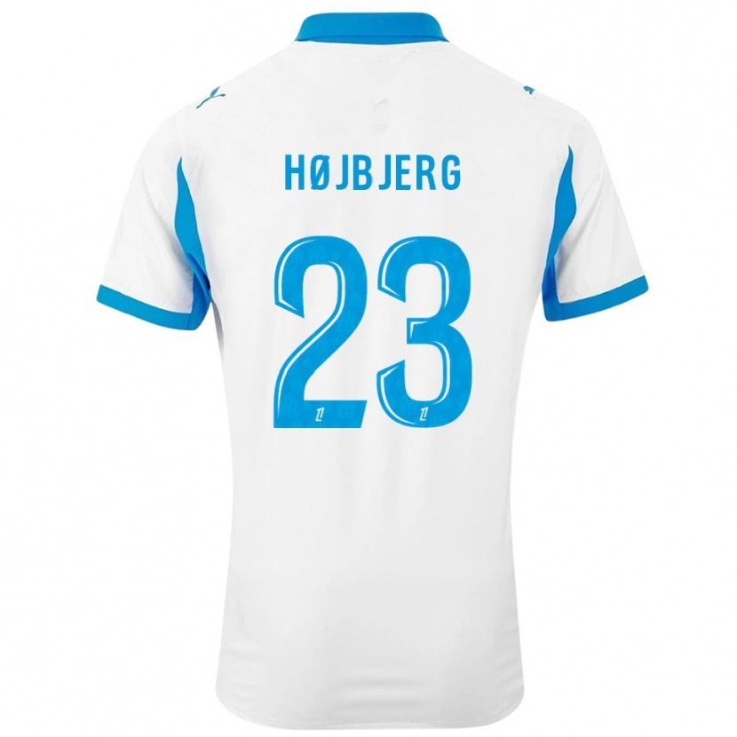 Danxen Herren Pierre-Emile Højbjerg #23 Weiß Himmelblau Heimtrikot Trikot 2025/26 T-Shirt