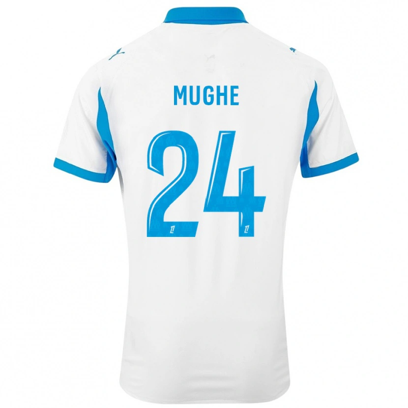 Danxen Herren François Mughe #24 Weiß Himmelblau Heimtrikot Trikot 2025/26 T-Shirt