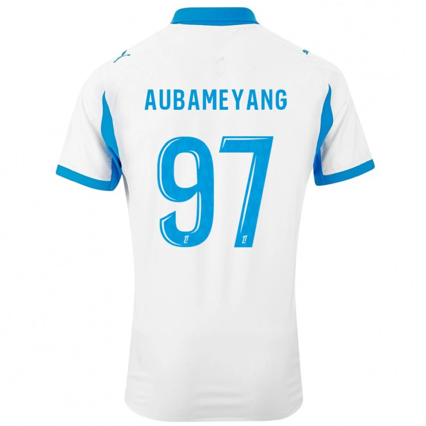 Danxen Herren Pierre-Emerick Aubameyang #97 Weiß Himmelblau Heimtrikot Trikot 2025/26 T-Shirt
