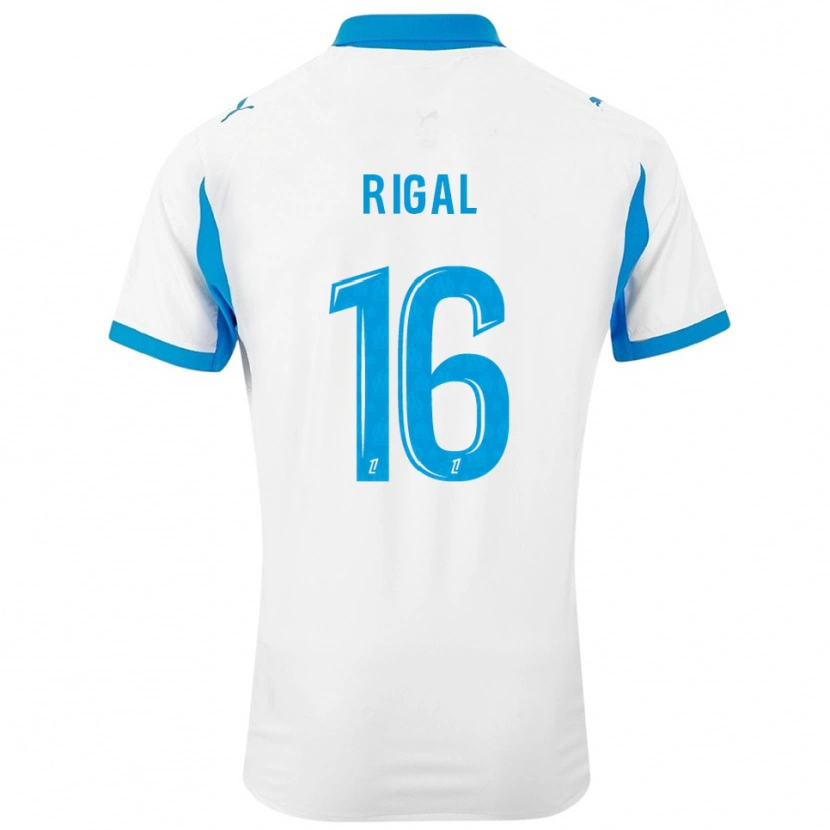 Danxen Herren Pablo Rigal #16 Weiß Himmelblau Heimtrikot Trikot 2025/26 T-Shirt