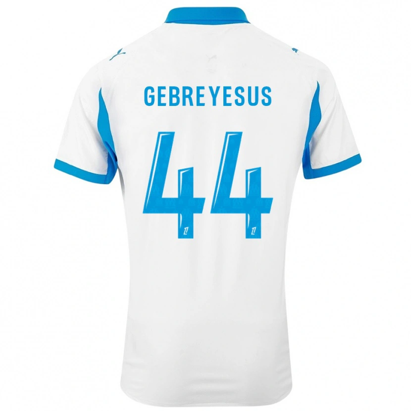 Danxen Herren Esey Gebreyesus #44 Weiß Himmelblau Heimtrikot Trikot 2025/26 T-Shirt