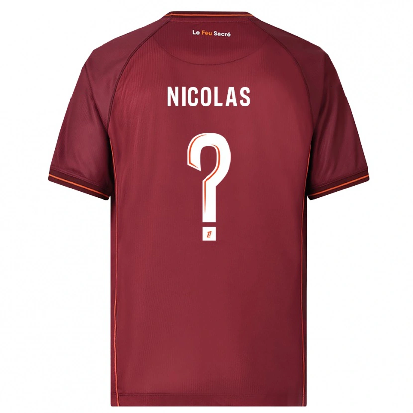 Danxen Herren Max-Henry Nicolas #0 Burgunderrot Weiß Heimtrikot Trikot 2025/26 T-Shirt