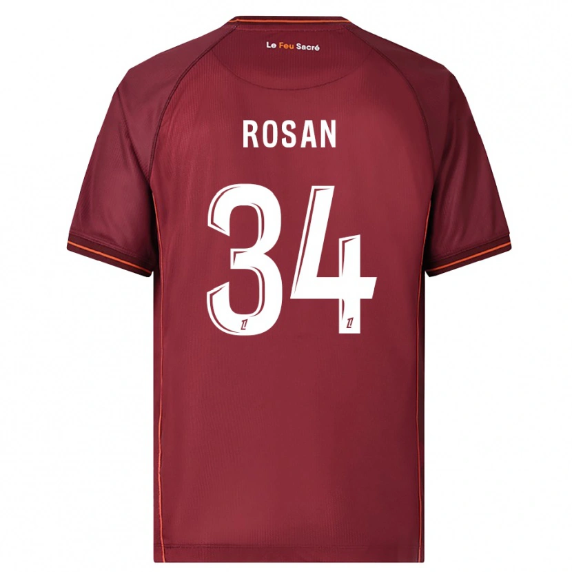 Danxen Herren Kaylia Rosan #34 Burgunderrot Weiß Heimtrikot Trikot 2025/26 T-Shirt