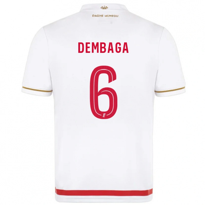 Danxen Herren Boubakar Dembaga #6 Rot Weiß Heimtrikot Trikot 2025/26 T-Shirt