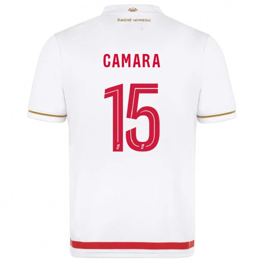 Danxen Herren Lamine Camara #15 Rot Weiß Heimtrikot Trikot 2025/26 T-Shirt
