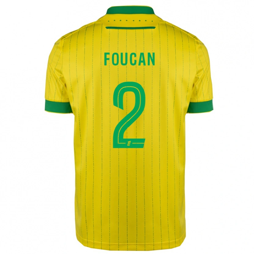 Danxen Herren Jalen Foucan #2 Gelb Grün Heimtrikot Trikot 2025/26 T-Shirt