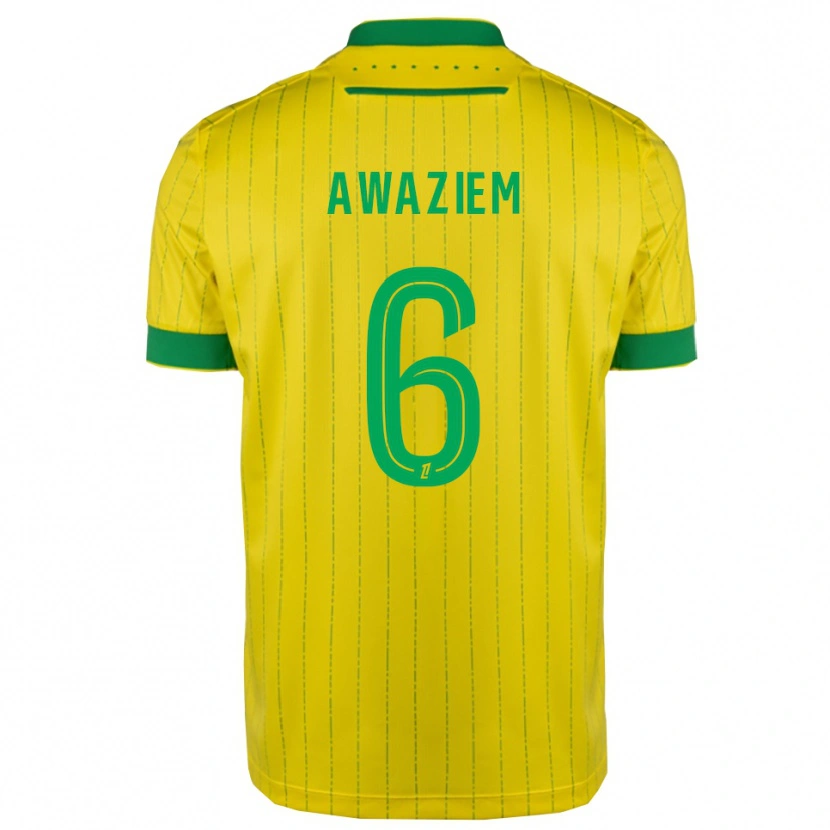 Danxen Herren Chidozie Awaziem #6 Gelb Grün Heimtrikot Trikot 2025/26 T-Shirt
