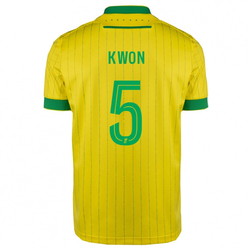 Danxen Herren Hyeok-Kyu Kwon #5 Gelb Grün Heimtrikot Trikot 2025/26 T-Shirt