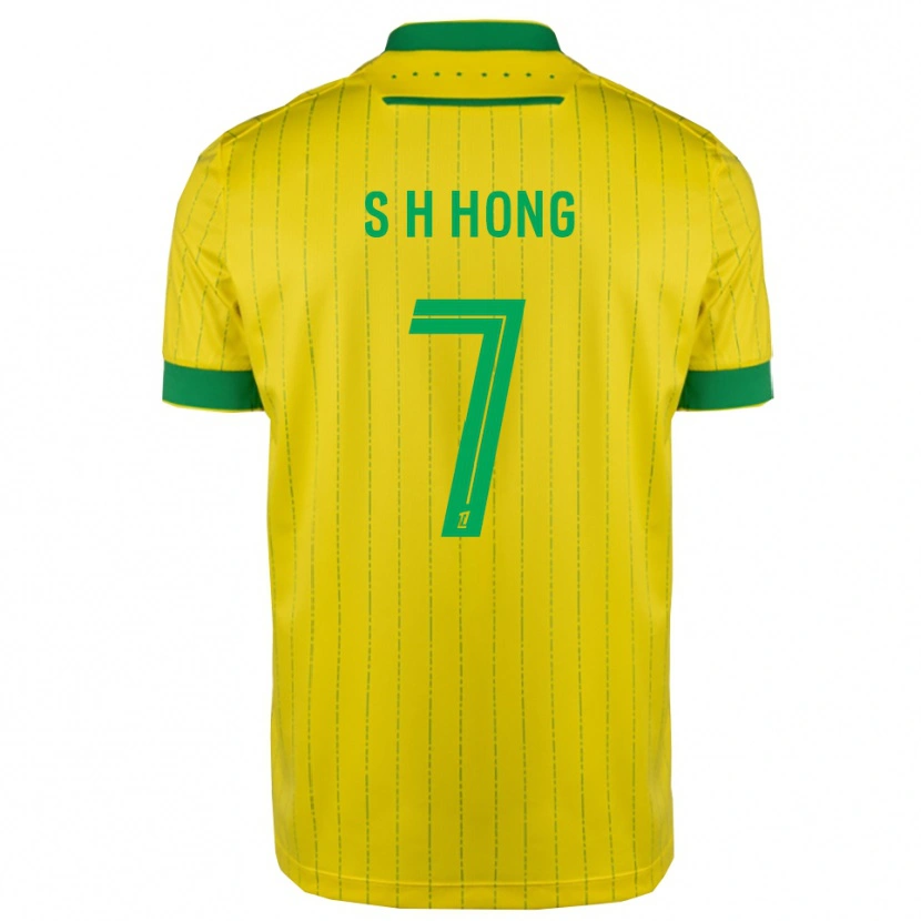 Danxen Herren Hyun-Seok Hong #7 Gelb Grün Heimtrikot Trikot 2025/26 T-Shirt