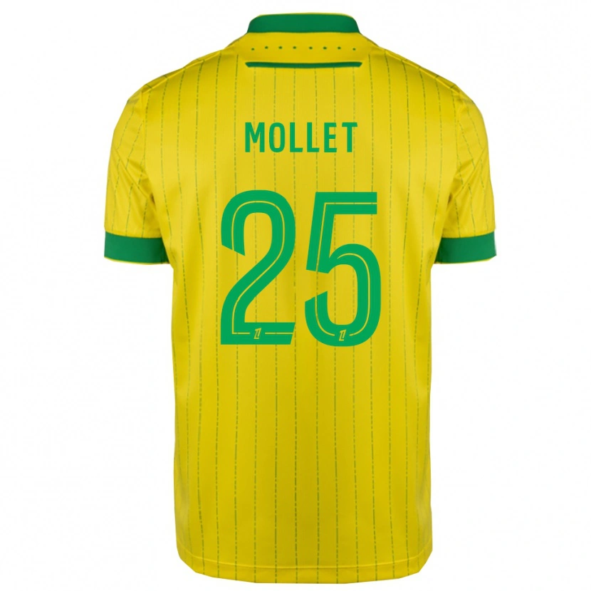Danxen Herren Florent Mollet #25 Gelb Grün Heimtrikot Trikot 2025/26 T-Shirt
