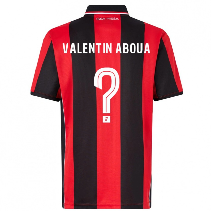 Danxen Herren Louis Valentin Aboua #0 Rot Schwarz Heimtrikot Trikot 2025/26 T-Shirt