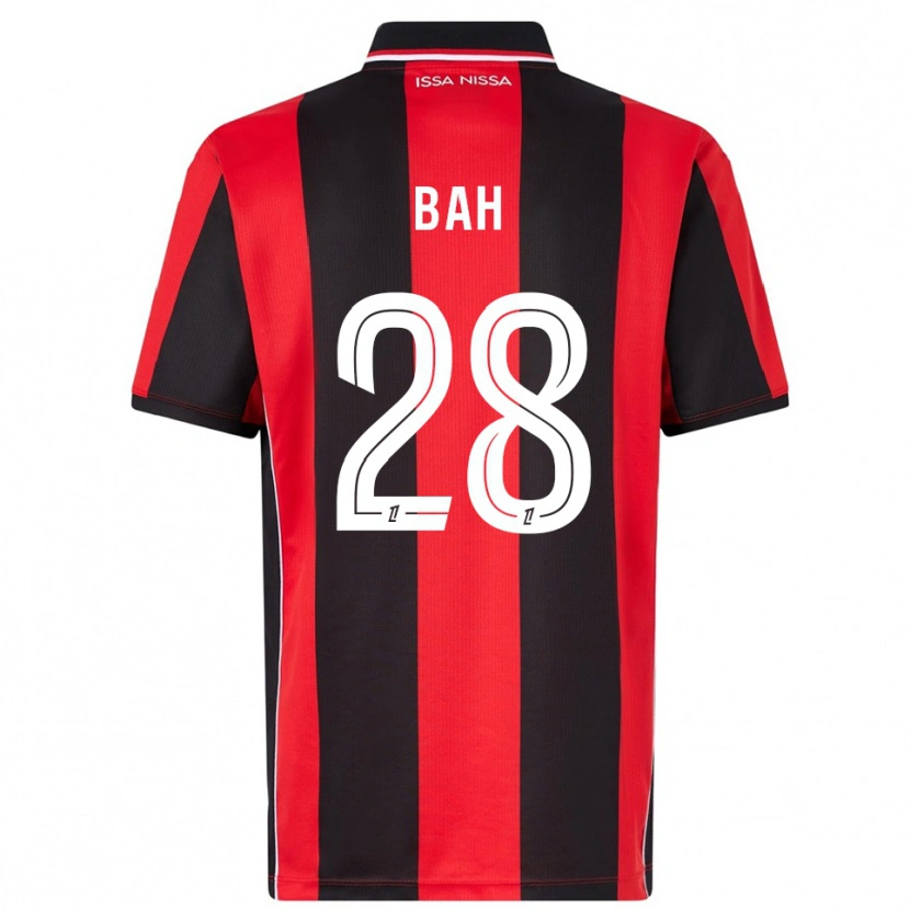 Danxen Herren Juma Bah #28 Rot Schwarz Heimtrikot Trikot 2025/26 T-Shirt