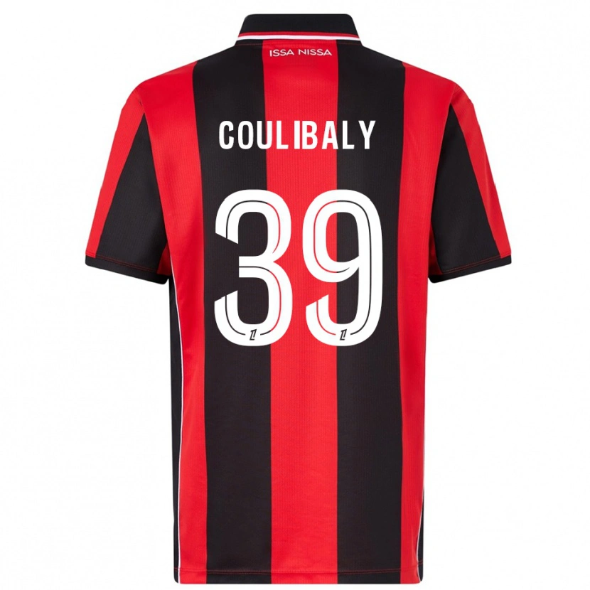 Danxen Herren Djibril Coulibaly #39 Rot Schwarz Heimtrikot Trikot 2025/26 T-Shirt