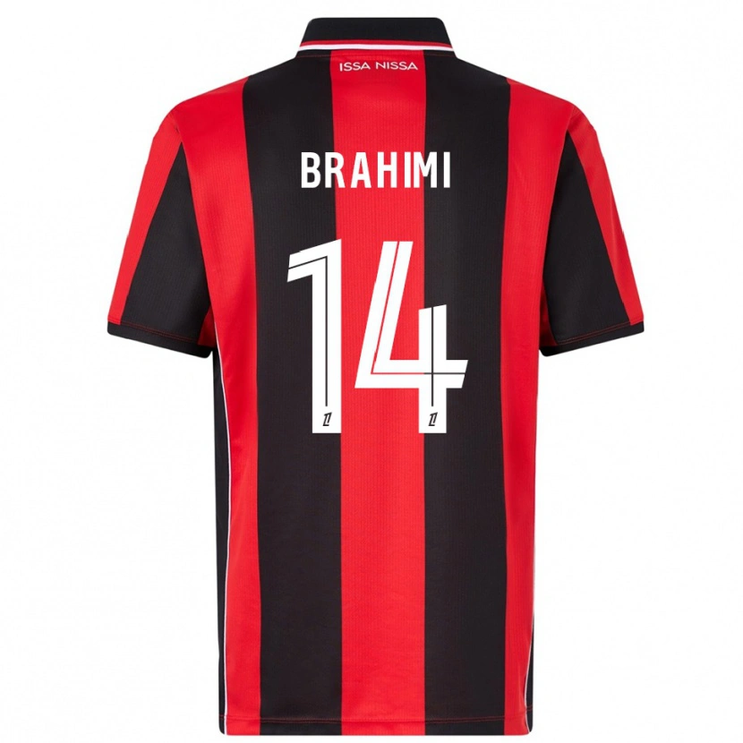 Danxen Herren Billal Brahimi #14 Rot Schwarz Heimtrikot Trikot 2025/26 T-Shirt