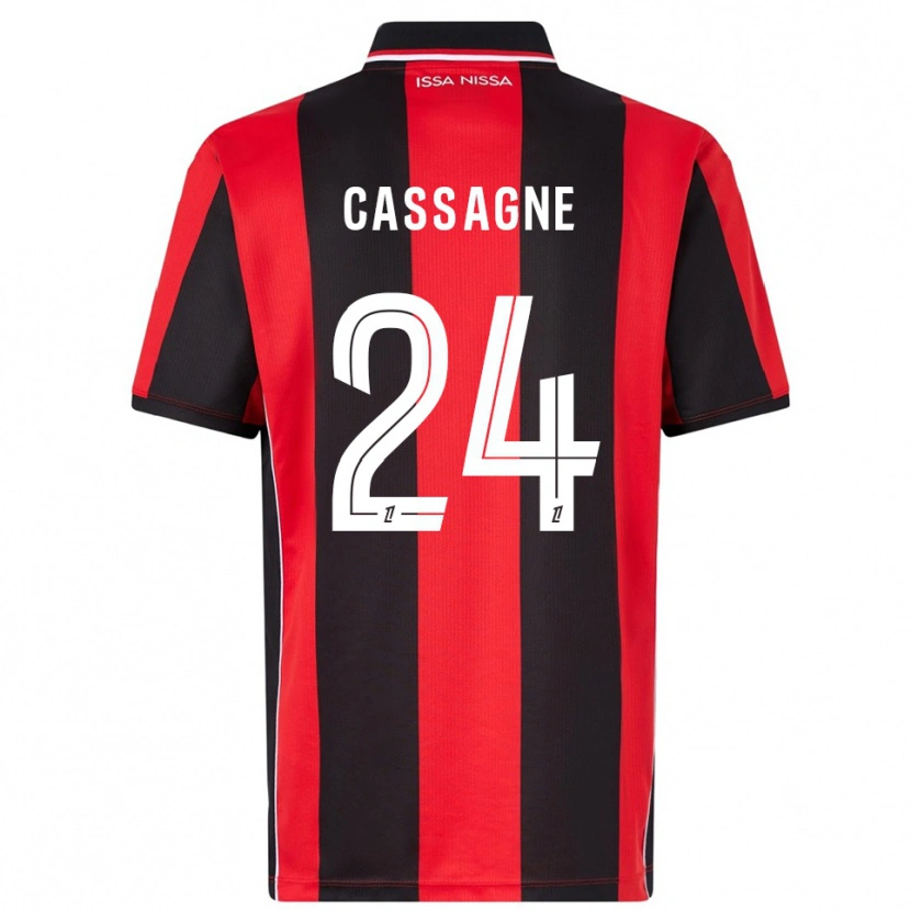 Danxen Herren Léa Cassagne #24 Rot Schwarz Heimtrikot Trikot 2025/26 T-Shirt