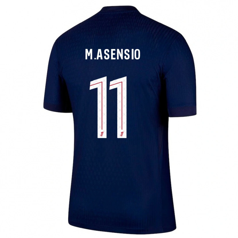 Danxen Herren Marco Asensio #11 Marine Rot Heimtrikot Trikot 2025/26 T-Shirt