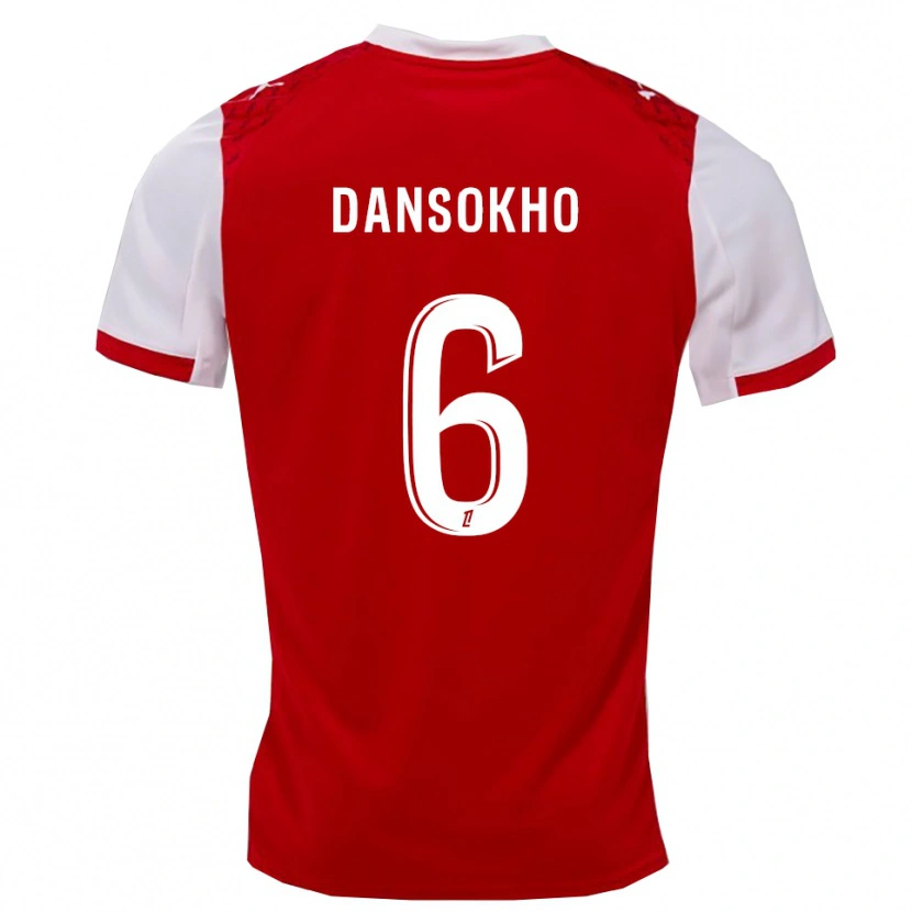 Danxen Herren Ansoumana Dansokho #6 Rot Weiß Heimtrikot Trikot 2025/26 T-Shirt