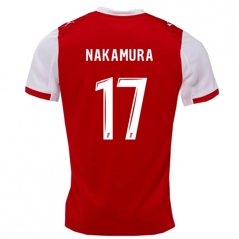 Danxen Herren Keito Nakamura #17 Rot Weiß Heimtrikot Trikot 2025/26 T-Shirt