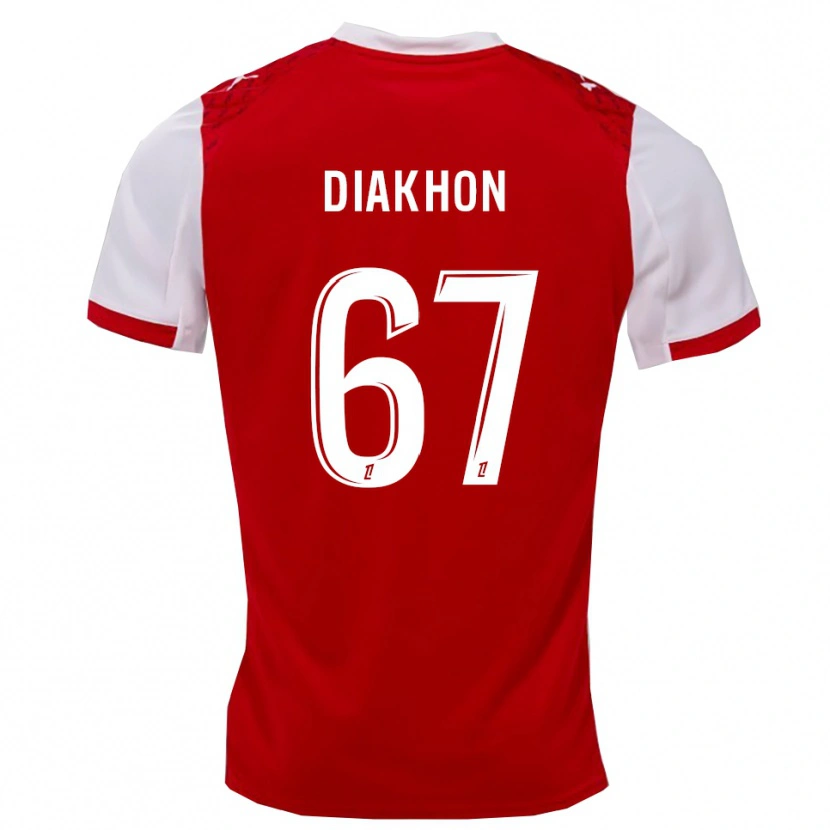 Danxen Herren Mamadou Diakhon #67 Rot Weiß Heimtrikot Trikot 2025/26 T-Shirt