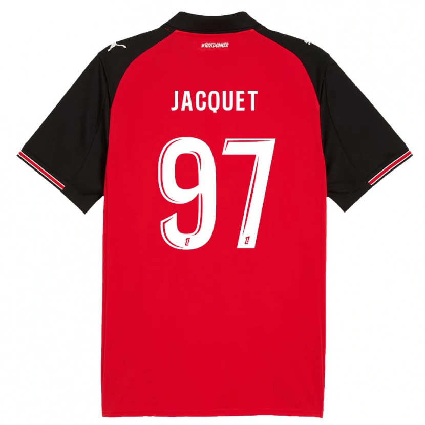 Danxen Herren Jérémy Jacquet #97 Rot Schwarz Heimtrikot Trikot 2025/26 T-Shirt