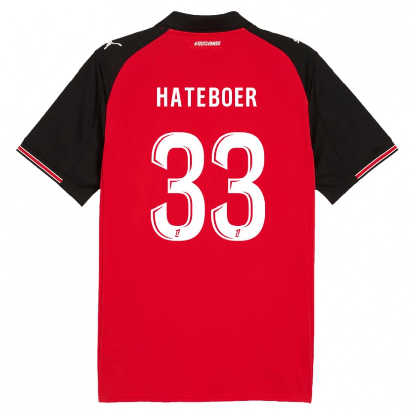 Danxen Herren Hans Hateboer #33 Rot Schwarz Heimtrikot Trikot 2025/26 T-Shirt