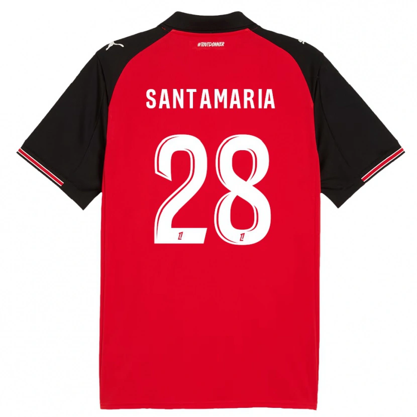 Danxen Herren Baptiste Santamaria #28 Rot Schwarz Heimtrikot Trikot 2025/26 T-Shirt