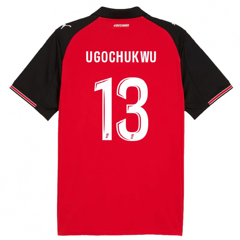 Danxen Herren Chibuike Ugochukwu #13 Rot Schwarz Heimtrikot Trikot 2025/26 T-Shirt
