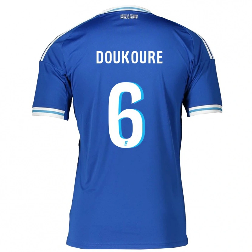 Danxen Herren Ismaël Doukouré #6 Blau Weiß Heimtrikot Trikot 2025/26 T-Shirt