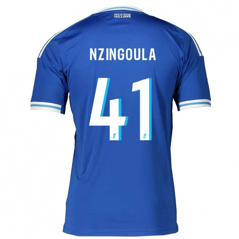 Danxen Herren Rabby Nzingoula #41 Blau Weiß Heimtrikot Trikot 2025/26 T-Shirt