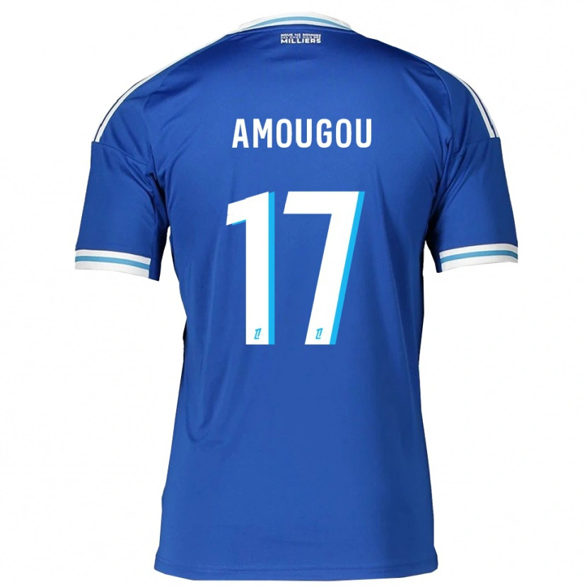 Danxen Herren Mathis Amougou #17 Blau Weiß Heimtrikot Trikot 2025/26 T-Shirt