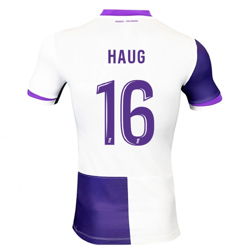 Danxen Herren Kjetil Haug #16 Lila Weiß Heimtrikot Trikot 2025/26 T-Shirt