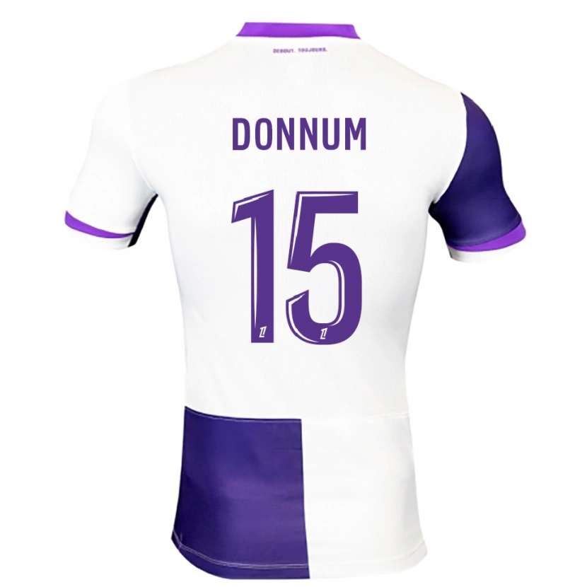 Danxen Herren Aron Dønnum #15 Lila Weiß Heimtrikot Trikot 2025/26 T-Shirt