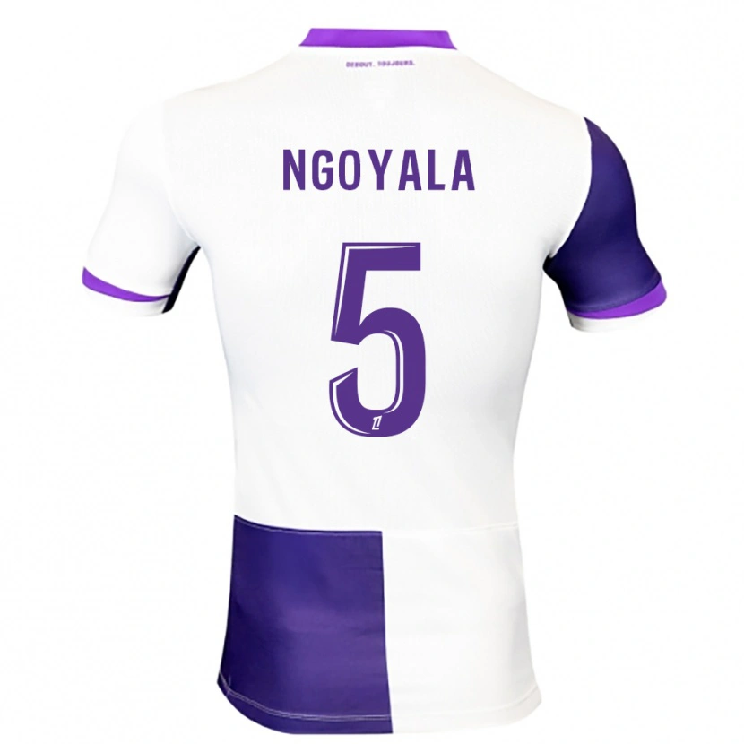 Danxen Herren Frédéric Efuele Ngoyala #5 Lila Weiß Heimtrikot Trikot 2025/26 T-Shirt