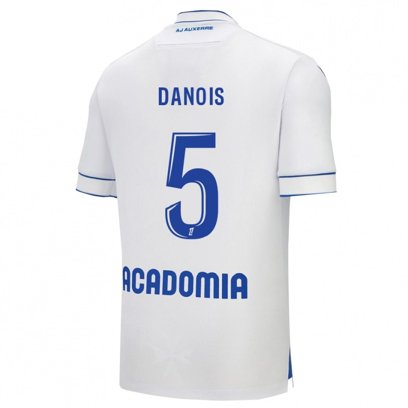 Danxen Herren Kévin Danois #5 Weiß Blau Heimtrikot Trikot 2025/26 T-Shirt